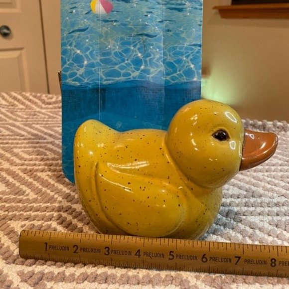 Glazed Pottery Yellow Duck Bookend - Picture 2 of 9